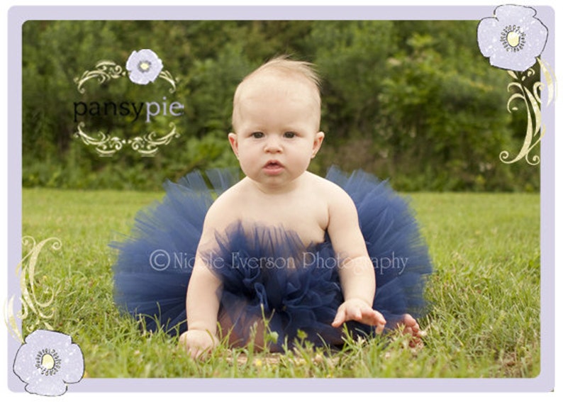 Navy Blue Tutu Dress Navy Tulle Dress Infant Girl Tutu Dresses Etsy