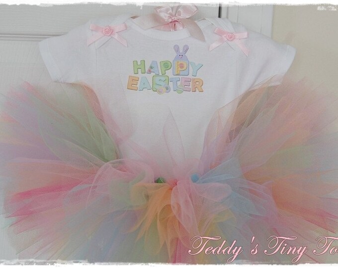 Pink Easter Tutu Outfit Newborn Baby Infant Bunny Tail Tutu SO Adorable