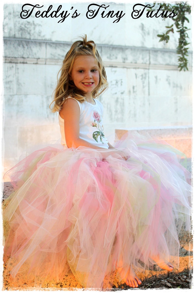 Long Tutu Skirt Flower Girl Dress Long Tutu Floor Length Etsy
