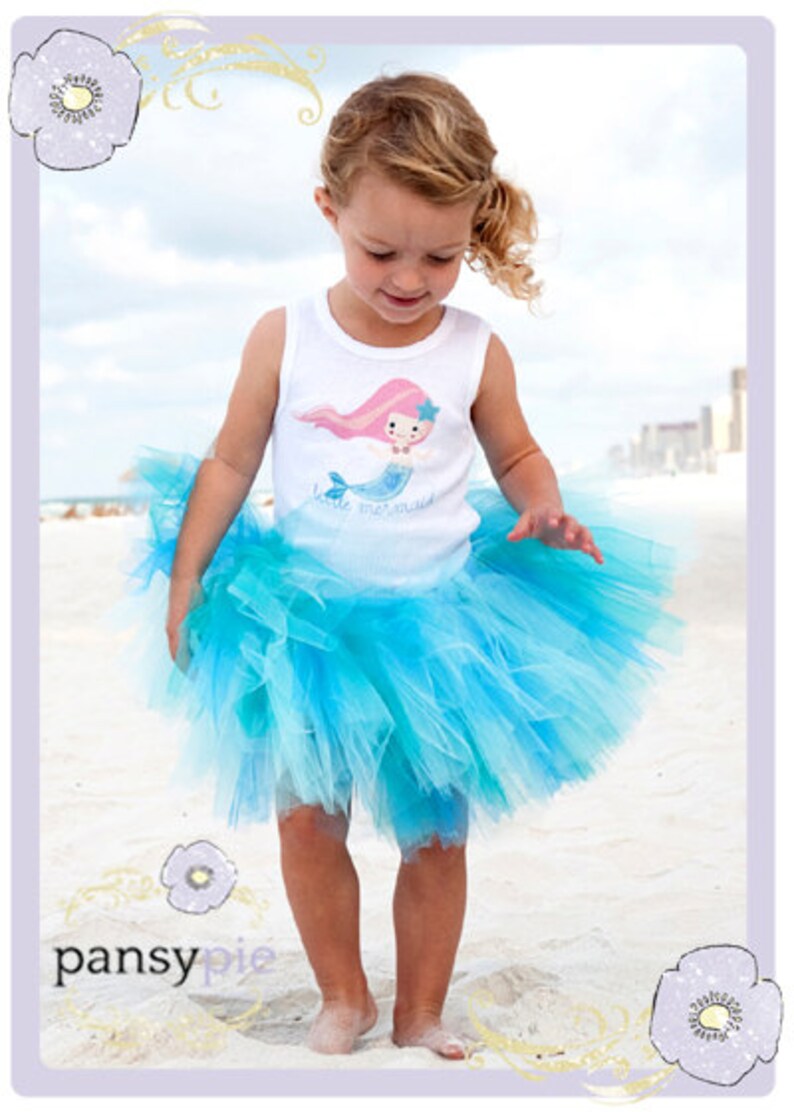 Little Mermaid Tutu Dress Baby Tutu Outfits Toddler Mermaid Etsy