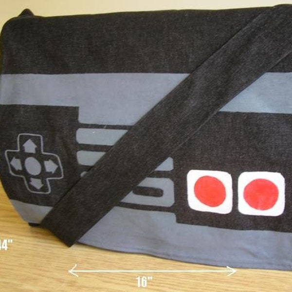 Classic NES Nintendo Controller Messenger Bag