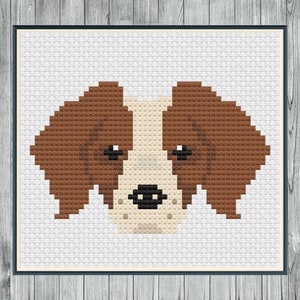 Brittany Spaniel Cross Stitch Pattern PDF, Digital File Only