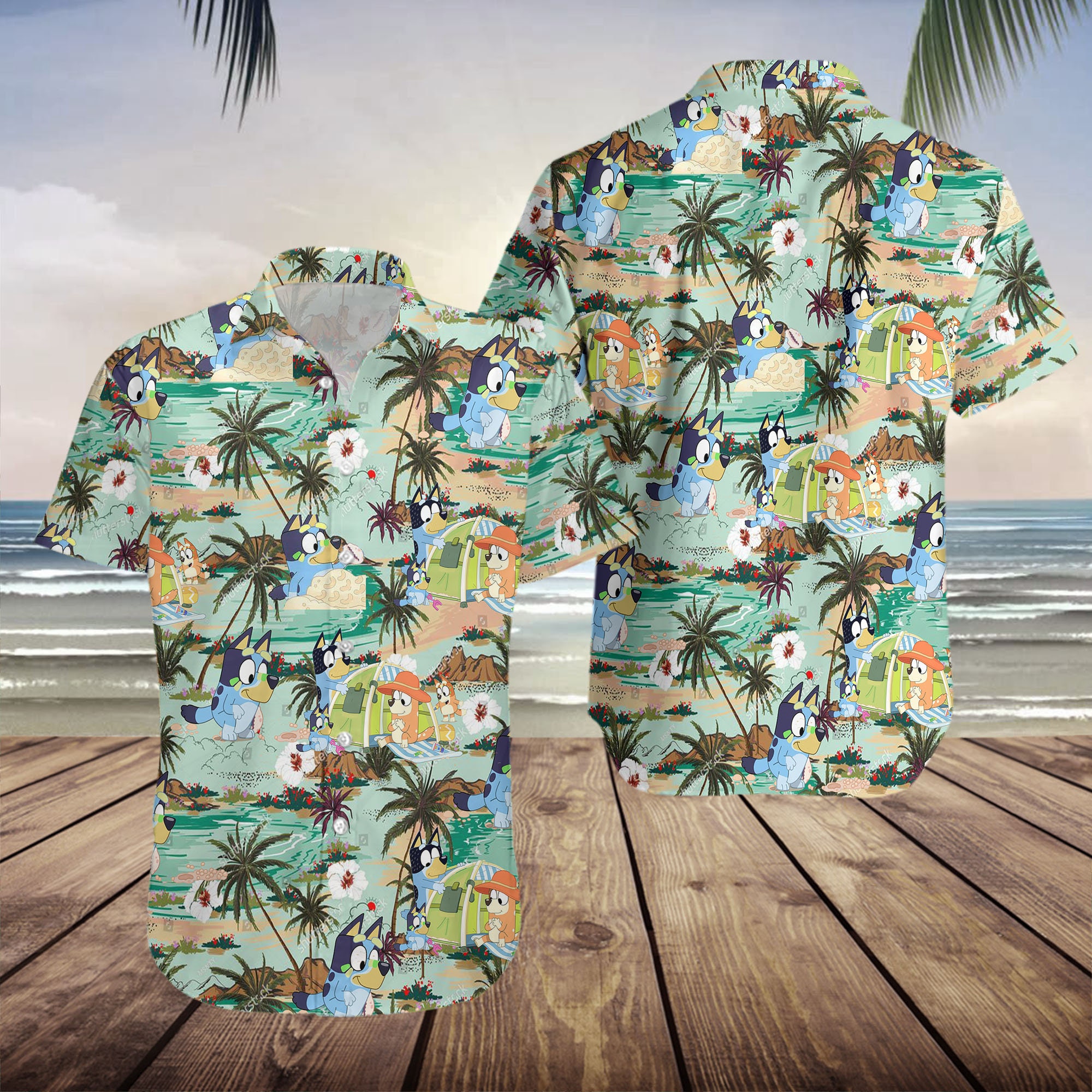 Funny Bluey Hawaiian Shirt sold by Greasy Margalo | SKU 24492206 | 65% ...