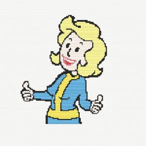 Fallout - Vault Girl - Cross Stitch Pattern | Instant Downloadable PDF