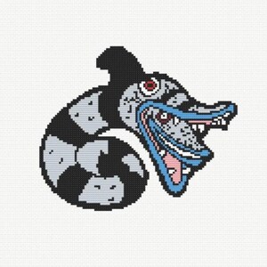 Minhoca da Areia - Beetlejuice - Gráfico de Ponto Cruz | PDF para Download Imediato