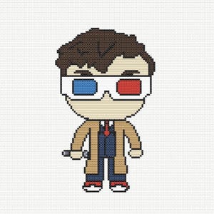 David Tennant - 10th Doctor - Doctor Who - Cross Stitch Pattern | Instant Downloadable PDF