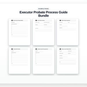 Executor Probate Process Guide Binder – Estate Management Toolkit, Checklist, Timeline & Asset Tracker image 3