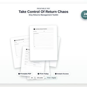 Etsy Returns Management Toolkit — Return Policy Templates, Authorization Forms & Communication Scripts for Small Shops Returns and claims ma