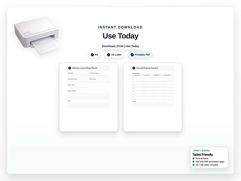 Executor Probate Process Guide Binder – Estate Management Toolkit, Checklist, Timeline & Asset Tracker image 7