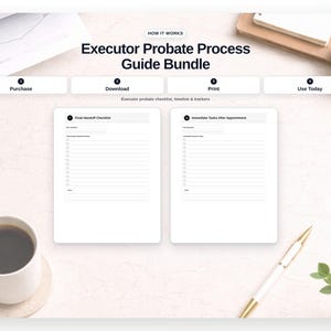 Executor Probate Process Guide Binder – Estate Management Toolkit, Checklist, Timeline & Asset Tracker image 6