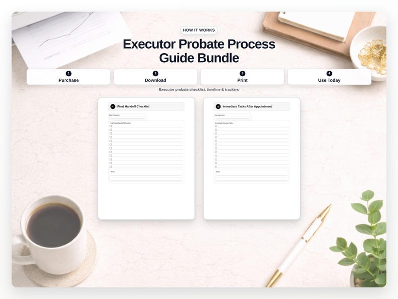 Executor Probate Process Guide Binder – Estate Management Toolkit, Checklist, Timeline & Asset Tracker image 6