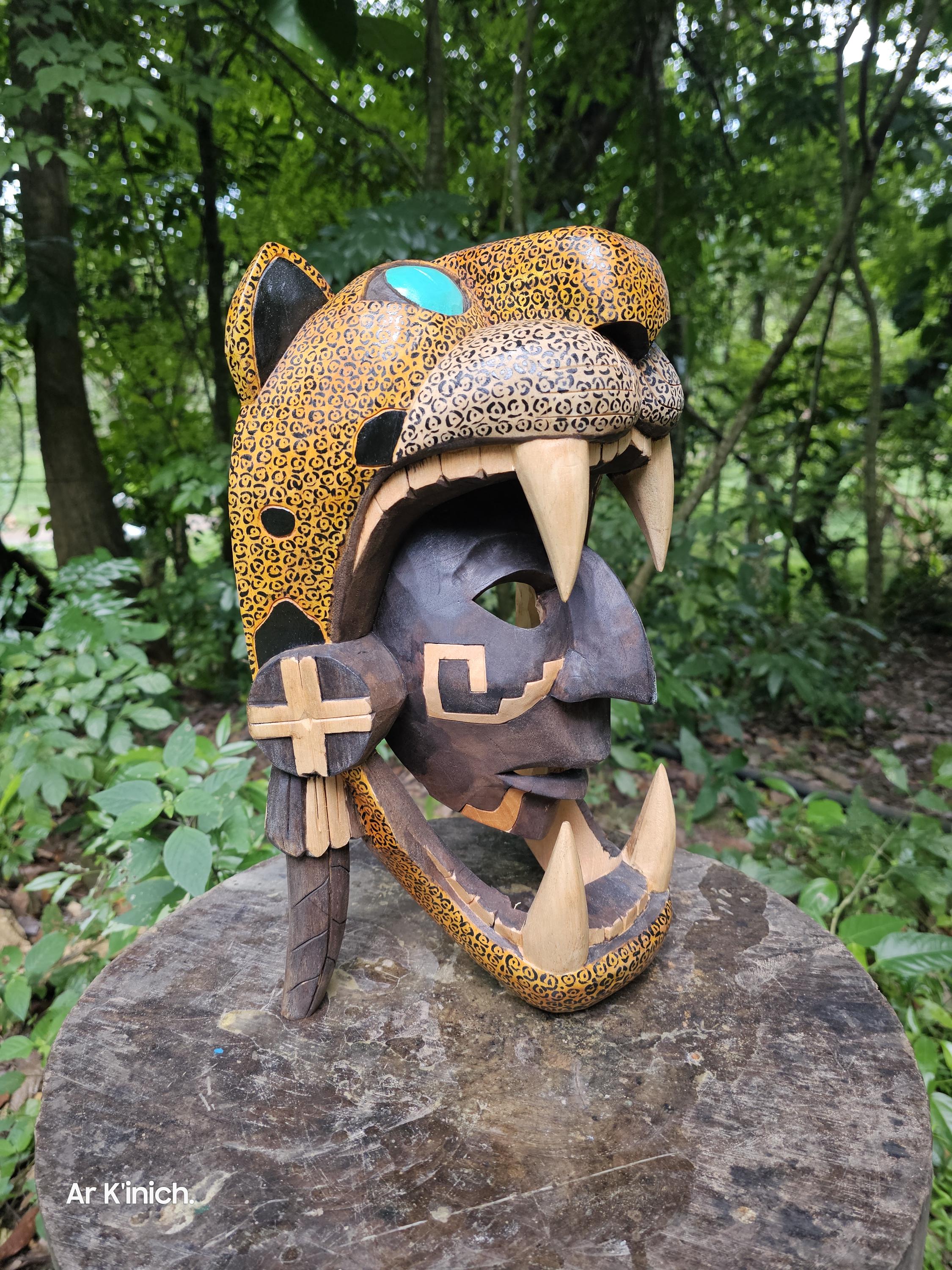 Victorian Mask チャチャ様リクエスト2点セット Jaguar Warrior Mask, Pre-hispanic Mayan Culture, Wood Carvings - Etsy