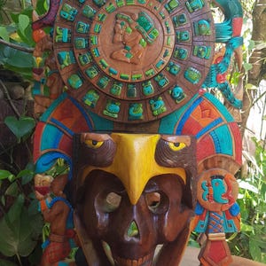 Eagle Warrior with the Rotating Tzolkin Calendar Mictlantecutli