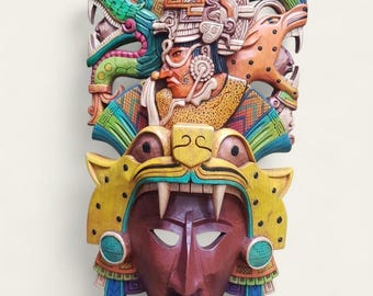 History Aztec Mayan sarcophagus of king K'inich Janaab' Pakal wall
