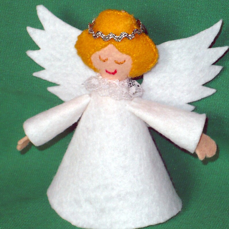 4 Inch Felt Angel Tree Topper for Small Christmas Trees Etsy