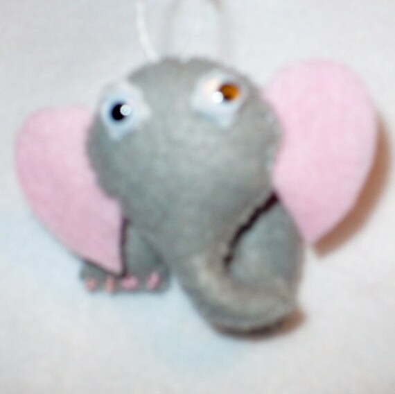 Miniature Felt Elephant Ornament Etsy