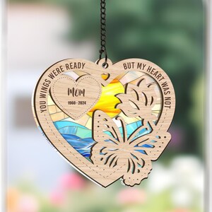 Memorial Suncatcher, Sympathy Gift, Loss Of Mom, Memorial Suncatcher, Mother in Heaven, Loss Mother Day, Sympathy Keepsake Remembrance Gift