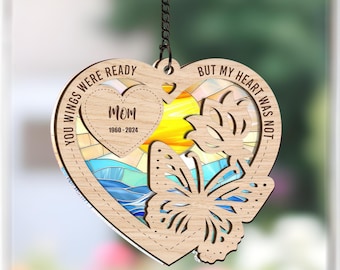Personalized Memorial Suncatcher: Loss of Mom Sympathy Gift