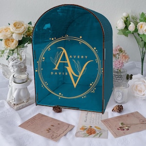 Personalized Acrylic Wedding Card Box: Fall Wedding Decor