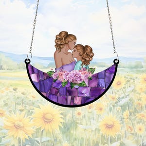 Personalized Mother Daughter Suncatcher: Custom Family Keepsake