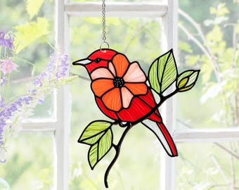 Hummingbird Suncatcher, Hummingbird Acrylic Stained Glass style, Hummingbird Acrylic bird suncatcher Women Gifts Wall Art, Outdoor or Indoor