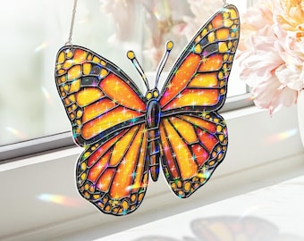 Swallowtail vlinderraam hangend acryl, holografische vlinder Suncatcher, tuindecor, vlinderornament, LGBT-vlinder, trots