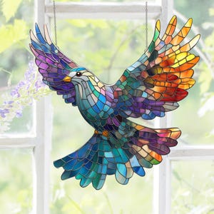 Dove Acrylic Suncatcher Window Hanging, Dove of Peace Suncatcher, Bird Art Window Hanging,  Gift For Her, Window Hangings, Dove Ornament