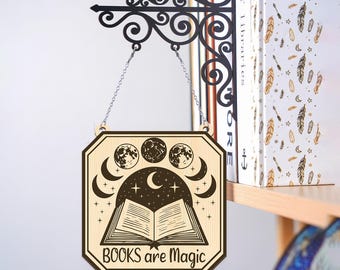 Personalised Thriller Book Tavern Sign, Custom Library Divider, Book Lover Decor, Adventure Book Gift, BookTok Gift, Book Genre Organiser