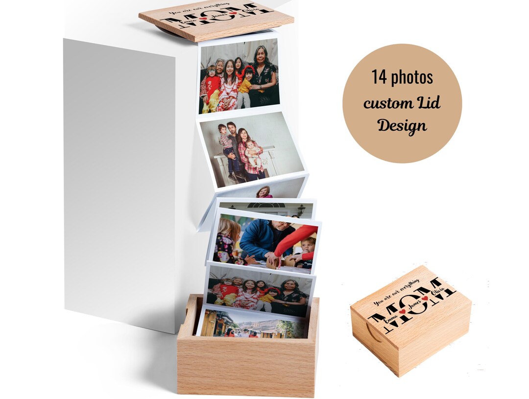 Custom Photo Memory Box for Mom Personalized Keepsake Gift Customizable ...
