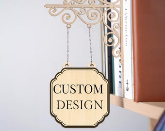 Personalisiertes Buchtavernenschild, Benutzerdefinierter Bibliotheksteiler, BookTok Geschenk, Buchgenre-Organizer, Buchliebhaber-Dekor, Passen Sie Ihren eigenen Stil an
