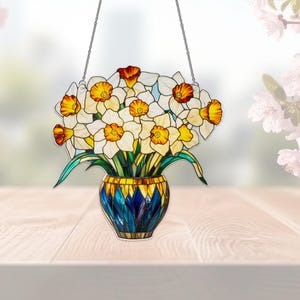 Narcissus Suncatcher: December Birth Flower Window Hanging