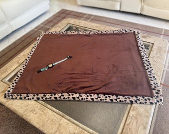 Pet mat, pet throw, pet blanket for small/medium dogs, double sided: fleece / fluffy plush, size 33"x26"