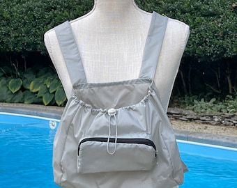 Summer type pet carrier, pet sling, dog/cat/monkey/rabbit/kangaroo pouch, lightweight, hands free, adjustable straps, folding, waterproof