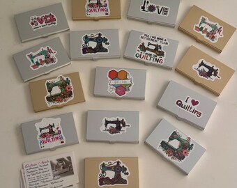 Quilter's gift card holder, business cards holder, credit cards holder