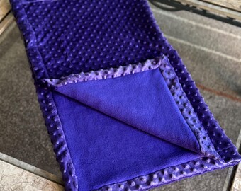 Pet mat, pet throw, pet blanket for small/medium dogs, double sided: fleece / soft baby minky, size 32"x28"