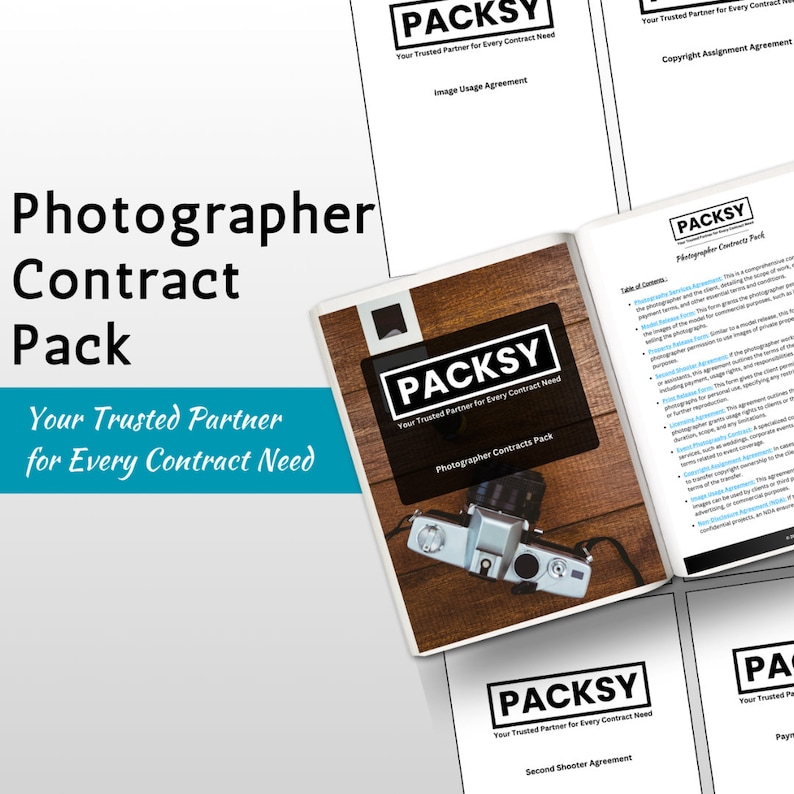 Photographer Contract Template Pack - Model Release Form, Event ...