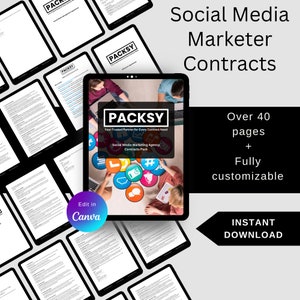 2024 Social Media Manager Contract Template Bundle! | Social Media Manager Bundle | Social Media Manager Templates | Social Media Agency