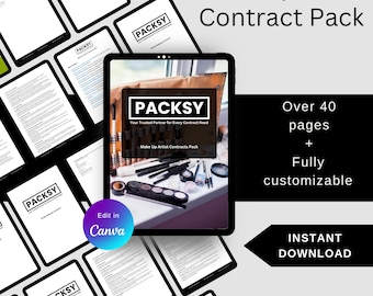 Makeup Artist Contract Template Bundle | Makeup Contract Agreement | MUA Contract | Bridal Makeup Contract | Makeup Service Form Bundle