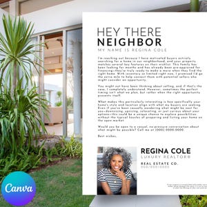 I Have Buyers Letter, Realtor Prospecting Letter, Real Estate Farming Template, Editable Canva Letter, Seller Outreach Letter, New Lead Gen