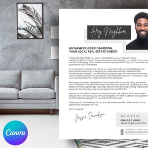 Absentee Owner Real Estate Letter, Out Of State Owner, Real Estate Marketing, Realtor Letter Template, Printable Mailer, Editable In Canva