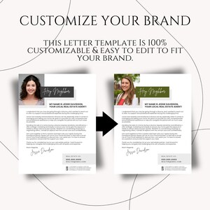 Carta inmobiliaria para personas recién divorciadas, Carta de divorcio, Marketing inmobiliario, Agente inmobiliario, Plantilla imprimible, Editable en Canva imagen 3