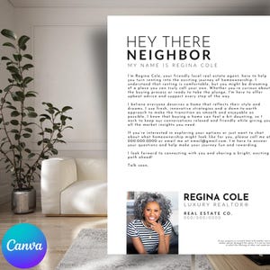 Real Estate Renter Prospecting Letter, Letter Template, Real Estate Letter, Printable Prospecting Letter, Renting Client, Edit in Canva