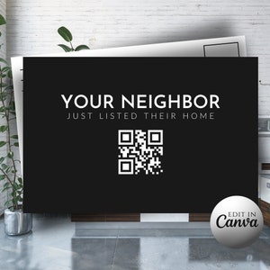 Nuova cartolina di marketing immobiliare, modello di cartolina, cartolina per la generazione di lead, nuova campagna di inserzioni, agricoltura di agenti immobiliari, modifica in Canva