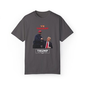 Camiseta Yeezy de Trump y Kanye: camiseta con declaración política, diseño gráfico llamativo, MAGA imagen 4