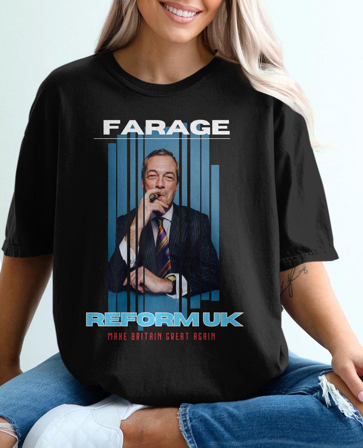 Nigel Farage Tshirt Reform UK T-shirt: Patriotic Brexit Supporter Gift - Etsy UK