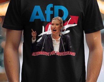 Camiseta del partido político alemán AFD, camiseta unisex de algodón para activistas, regalo para él, Alice Weidel, camiseta gráfica, diseño de AfD