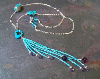 Pendentif étoile filante | Turquoise de la belle au bois dormant naturelle sur une chaîne en argent sterling de 18 pouces | Bijoux étoile filante | Collier Comète
