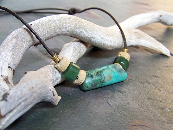 ネックレス・ペンダント Wild craft / Tribal necklace Navajo Sonoran Mountain Turquoise & Sterling Silver