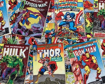 Marvel Comic Fabric - Comic Covers - Fabric by the yard