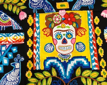 Ikat De Polanco - On Black - 2020 - Alexander Henry - Fabric by the yard